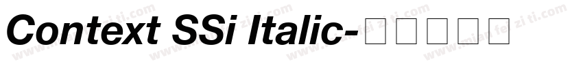 Context SSi Italic字体转换
